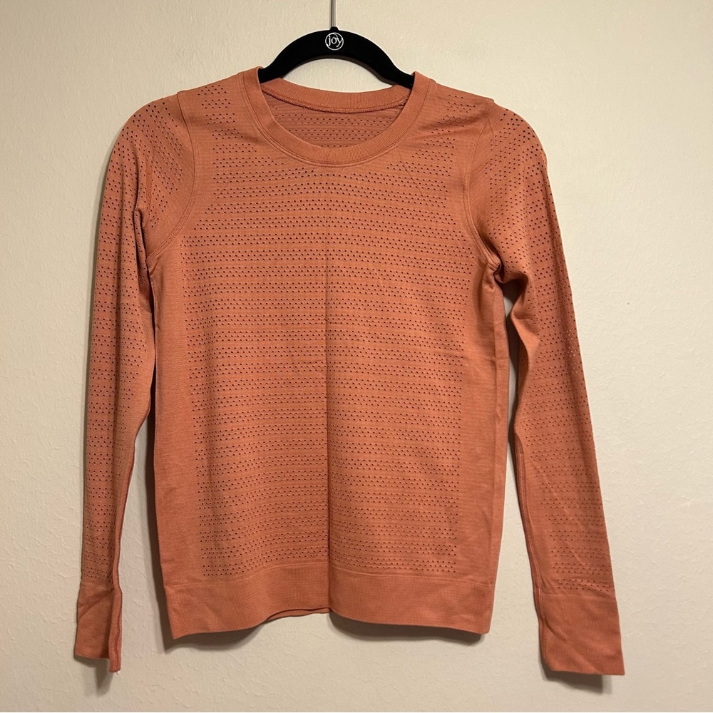 Lululemon Breeze By Long Sleeve Squad Cooper Clay Size 4